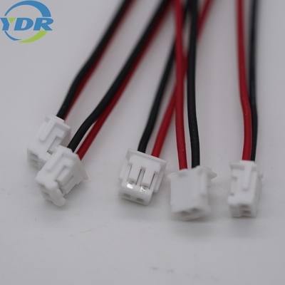 JST ZHR-2 Terminal Cable 2 Pin Black Red Tinned ZH1.5 Wire Harness