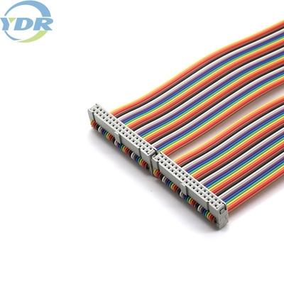 IDC 2.54 Pitch 34 Pin Flat Cable Rainbow Color UL2651 28AWG