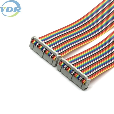 IDC 2.54 Pitch 34 Pin Flat Cable Rainbow Color UL2651 28AWG